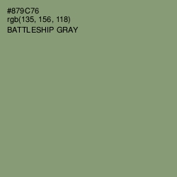 #879C76 - Battleship Gray Color Image